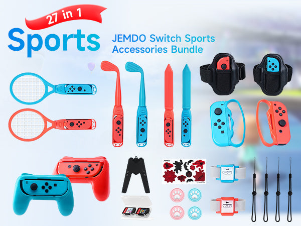 Juego de accesorios deportivos para Switch 27 en 1 de JEMDO