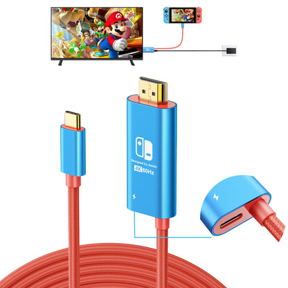 Switch Aluminum Alloy Conversion Braided Cable 4K@60Hz丨Red