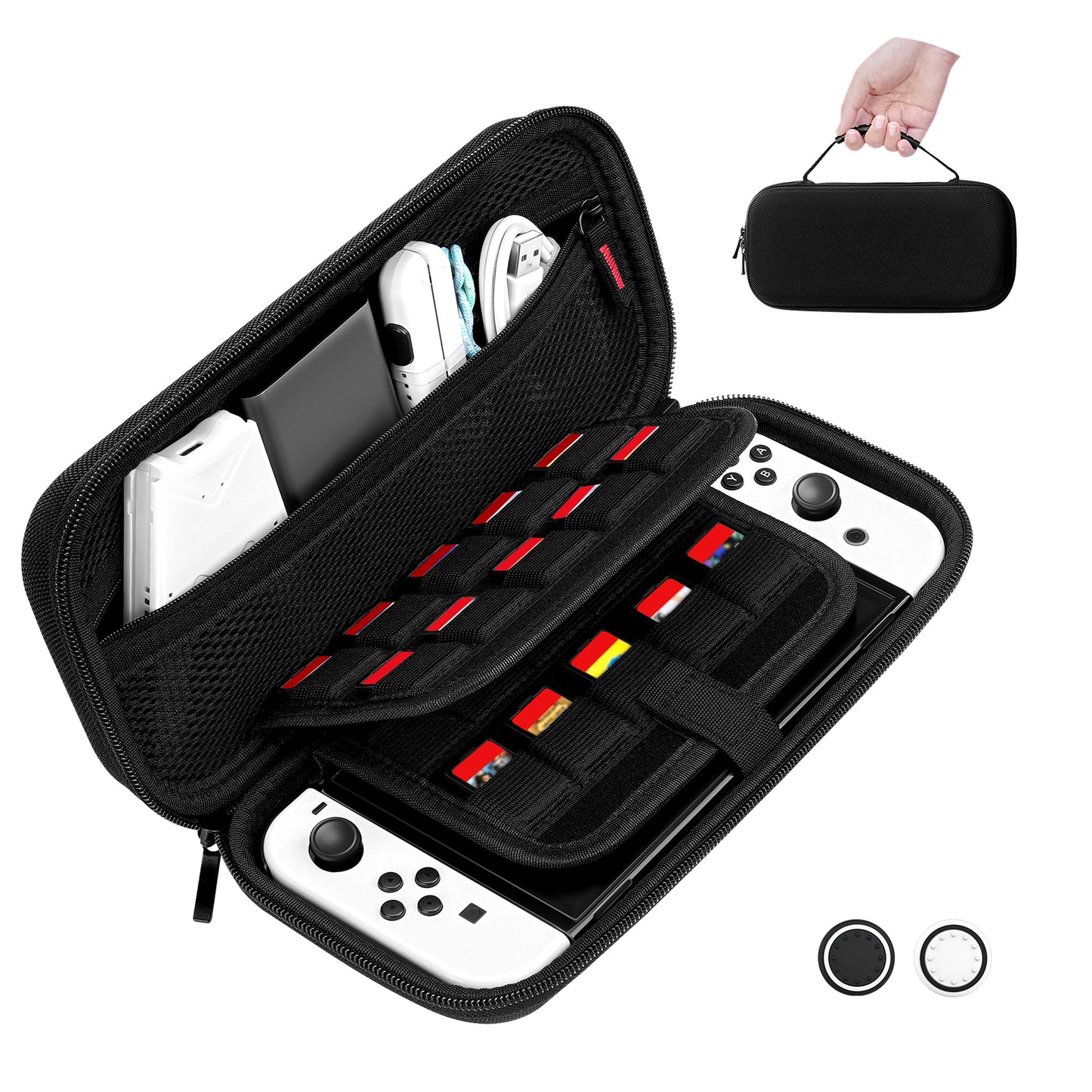 JEMDO Black Switch Carrying Case