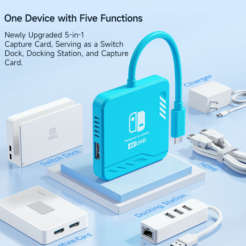 JEMDO 5-in-1 Switch Docking Station