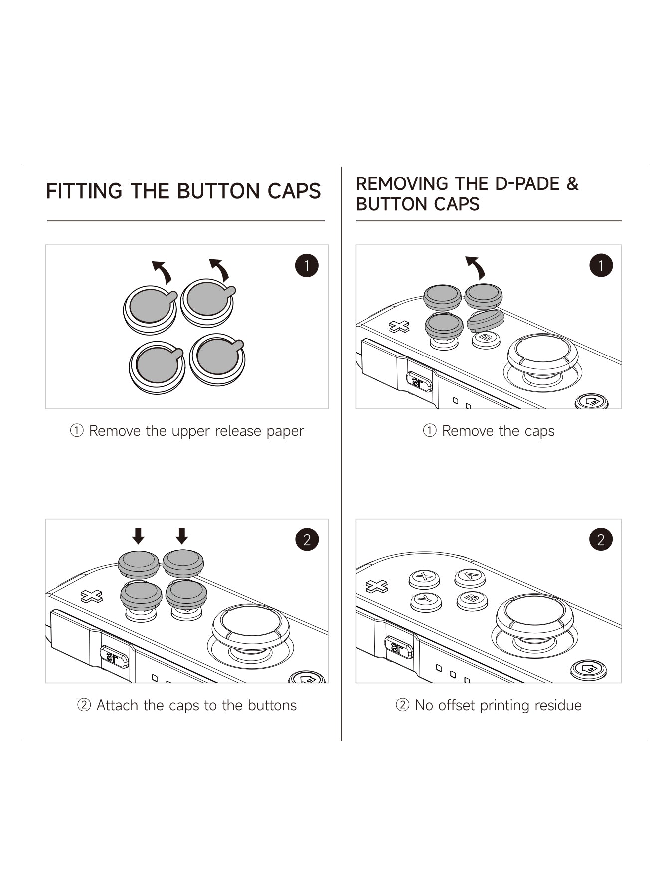 JEMDO Switch Thumb Grip Caps Cross Button Caps Set丨Flower