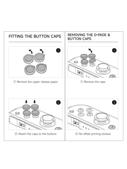 JEMDO Switch Thumb Grip Caps Cross Button Caps Set丨Flower