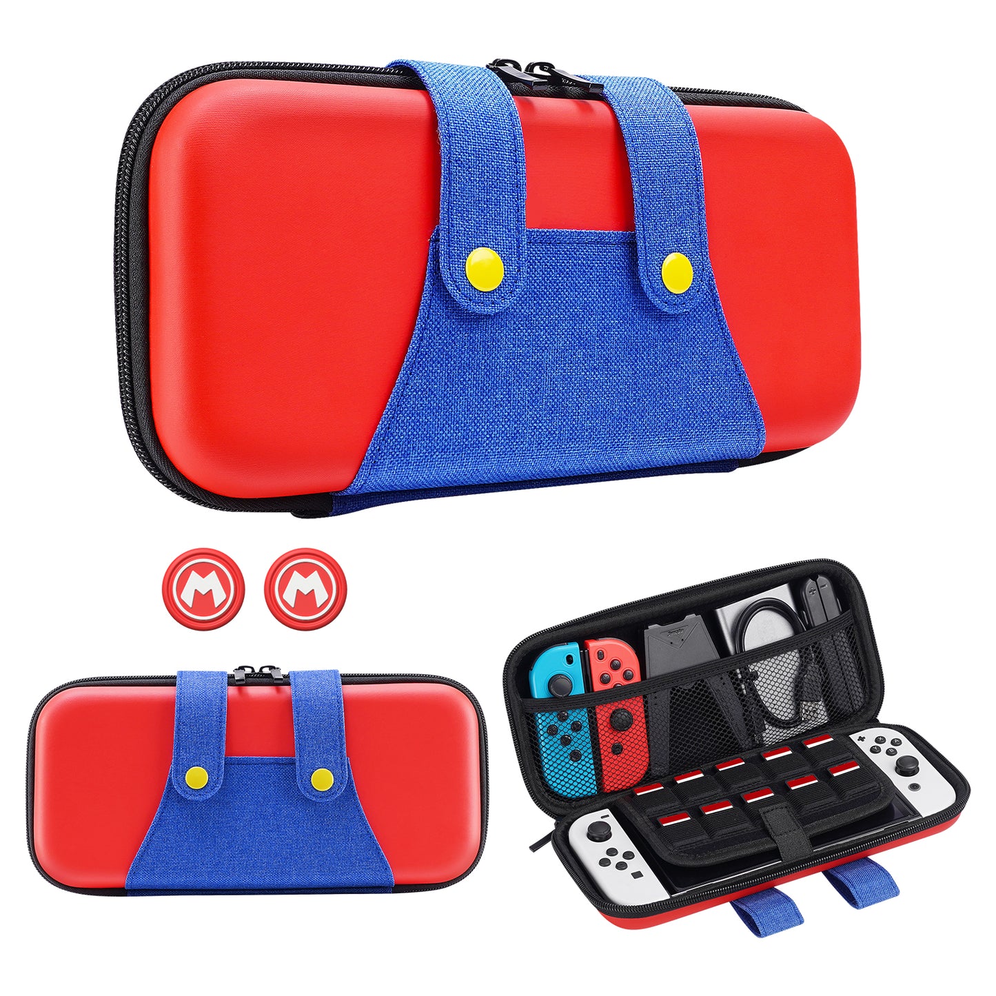 JEMDO Mario Overalls Switch Storage Bag for Switch NS/OLED