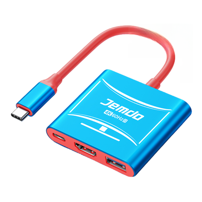 JEMDO Portable USB C to HDMI Adapter for Nintendo Switch 2/OLED/NS/Steam Deck/MacBook Pro Air/iPad Pro/USBC Port Phone, Slim TV Dock Station