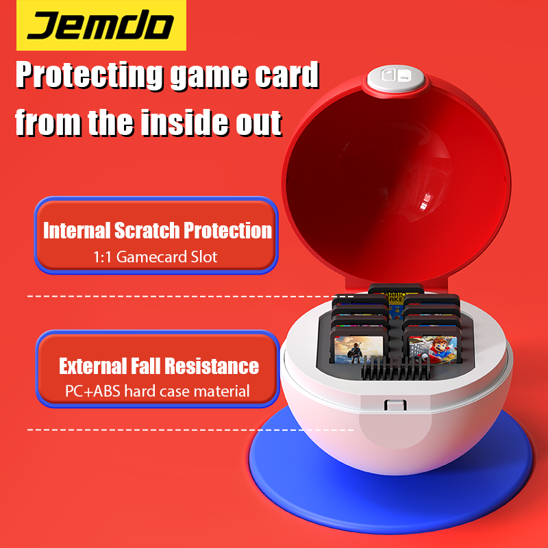 JEMDO Pokéball Tumbler Gamecard Case