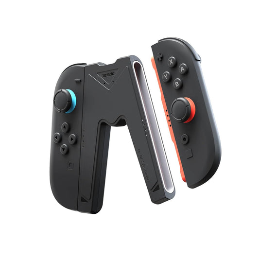 JEMDO Magnetic Joycon Charger Grip Compatible with Nintendo Switch 2 Only – LED Charging Grip for Switch 2 Joycon, USB-A to Type-C Charging Cable included - Black