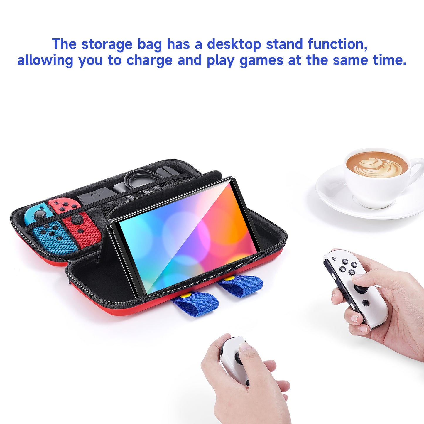 JEMDO Mario Overalls Switch Storage Bag for Switch NS/OLED