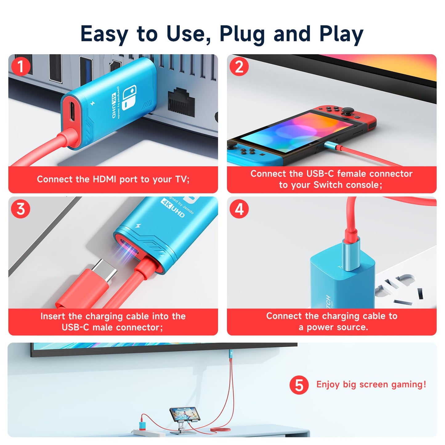 JEMDO Switch Conversion Cable