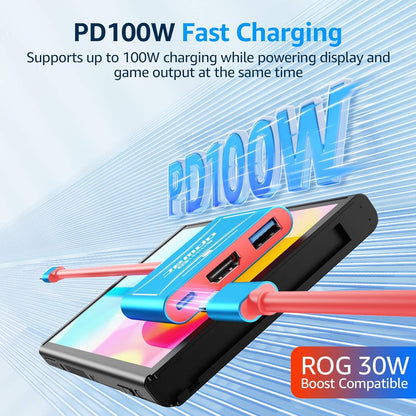 JEMDO Portable USB C to HDMI Adapter for Nintendo Switch 2/OLED/NS/Steam Deck/MacBook Pro Air/iPad Pro/USBC Port Phone, Slim TV Dock Station