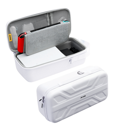 JEMDO Carrying Case Compatible with Nintendo Switch 2 (2025) – Black Slim Hard Shell with Game Card Storage, Fits Console with Attached Controllers, Mecha-Inspired Travel Bag, Gifts for Kids & Gamers