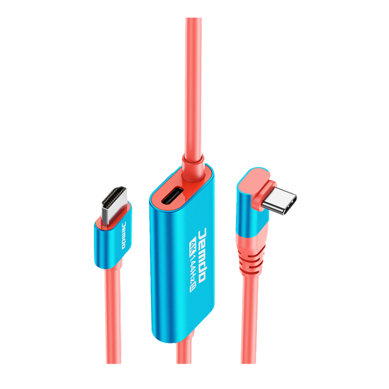 JEMDO Switch Conversion Cable Portable HDMl AdapterCompatible with Nintendo Switch2 NS/OLED, USB C tO HDMICable Replaces The Original Switch Dock for TV ScreenMirroring, Convenient for Travel, 4K HD, 2m Protection Cover