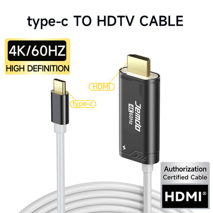 JEMDO Switch Conversion Cable Portable HDMl AdapterCompatible with Nintendo Switch2 NS/OLED, USB C tO HDMICable Replaces The Original Switch Dock for TV ScreenMirroring, Convenient for Travel, 4K HD, 2m Protection Cover