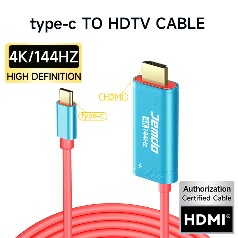 JEMDO Switch Conversion Cable Portable HDMl AdapterCompatible with Nintendo Switch2 NS/OLED, USB C tO HDMICable Replaces The Original Switch Dock for TV ScreenMirroring, Convenient for Travel, 4K HD, 2m Protection Cover